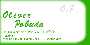 oliver pobuda business card